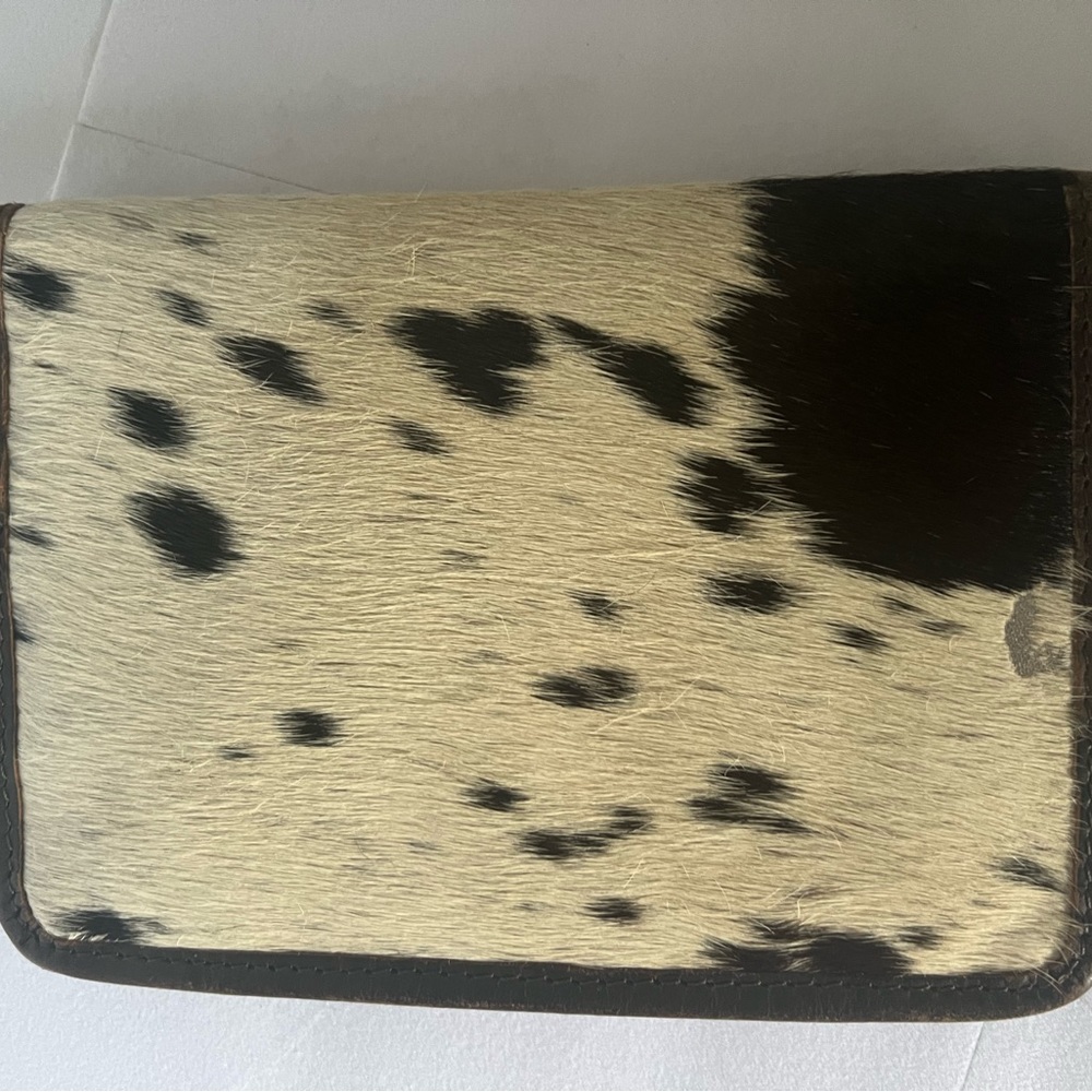 STS Ranchwear Black and Cream Hair-on-Hide passport holder - Picture 3 of 5